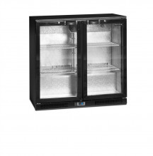 TEFCOLD DB201H Minibar prosklené křídlové dveře, černá 